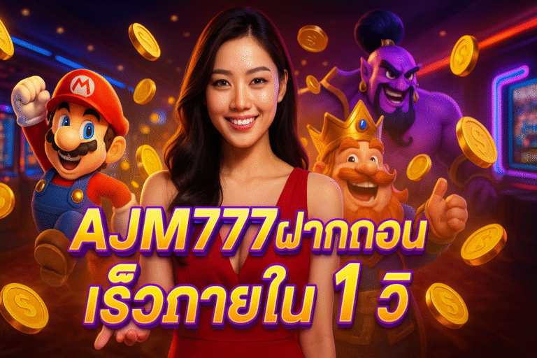 AJM777ฝากถอนเร็วภายใน 1 วิ